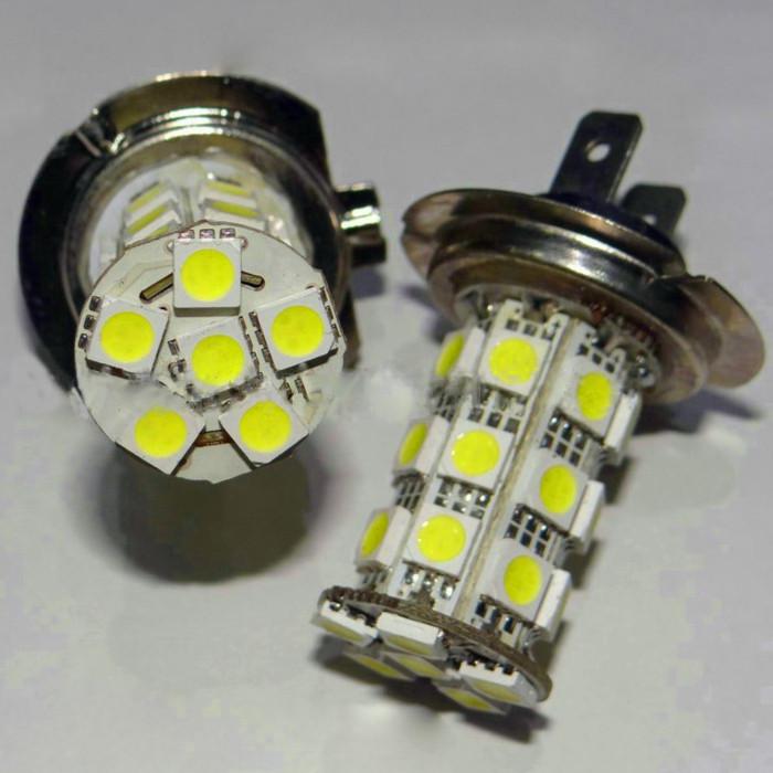 2x h7 canbus 27 led smd error  white super bright foglight headlight bulbs 6000k