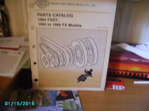 Harley parts catalog 84 fxst &amp; 85-86 fx models