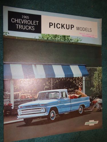 1965 chevrolet truck sales catalog / sales brochure / original pickup item!!