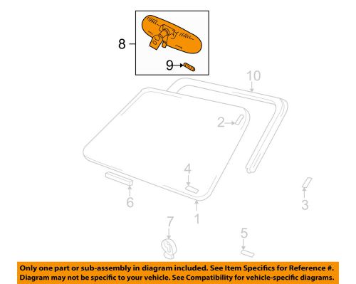 Suzuki oem 01-04 vitara windshield-mirror inside 8470367d205pk