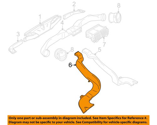 Suzuki oem 06-13 grand vitara instrument panel dash-rear duct left 7465364j00