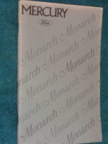 1975 mercury monarch owner&#039;s manual / owner&#039;s guide / good original!!!