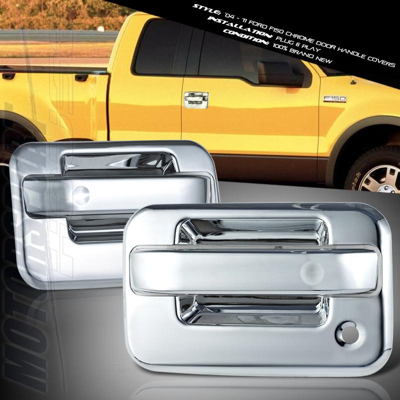 04-11 ford f-150 pickup all chrome front driver+passenger 2pcs door handle cover