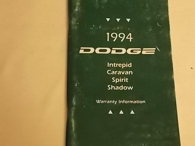  1994   dodge intrepid,caravan, spirit,shadow      owners manual