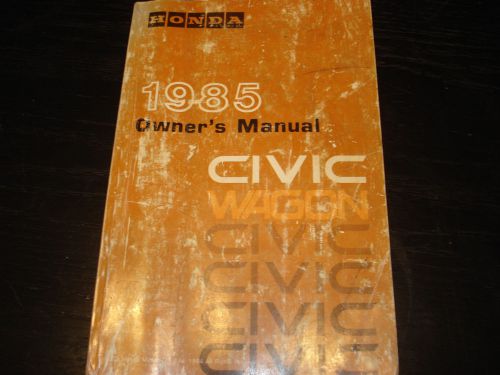 1985 honda civic owners manual