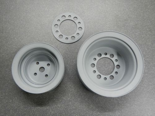 401 425 buick nailhead ac 3 groove pulleys 62 - 66 &amp; 57 - 58 364 custom bracket