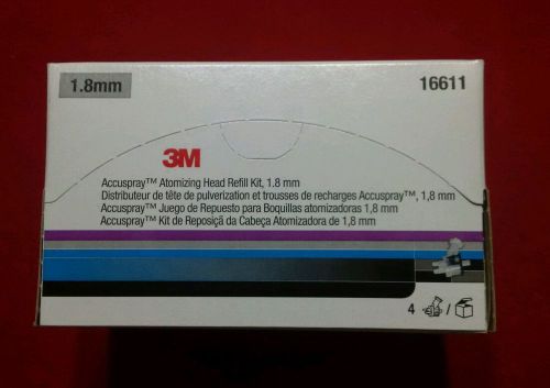 3m 16611 accuspray atomizing head refill kit, 1.8 mm. new in box