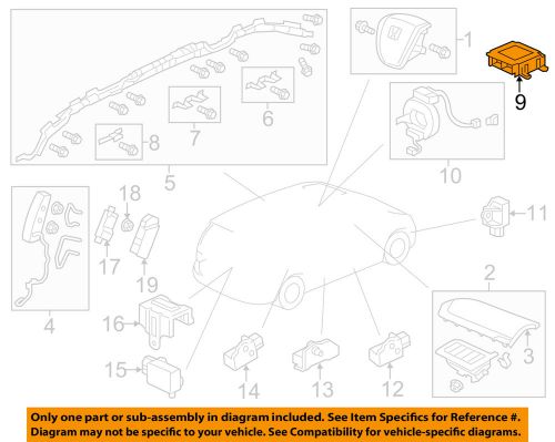 Honda oem 11-12 odyssey supplemental restraint system-sdm module 77960tk8a01