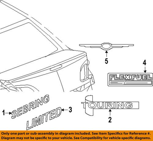 Chrysler oem 5303668ae trunk lid-emblem