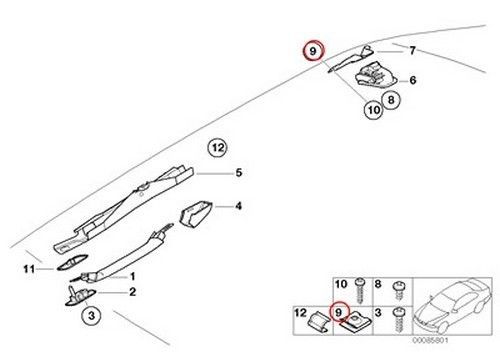 4 x bmw genuine alarm systems body nut st4.2-2 114 e12 e24 e28 e3 e30 e31 e32 e3