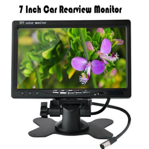 7&#034; tft lcd car rear view backup monitor + parking mirror night vision camera kit