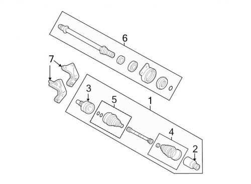 Ford oem cv intermediate shaft 6l8z3a329b image 6