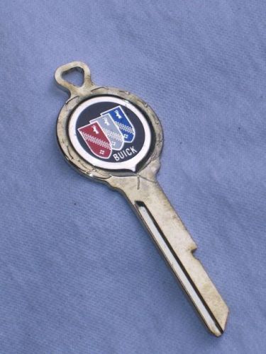 Old vintage buick car metal blank gold plated key &#034;b44&#034; free shipping