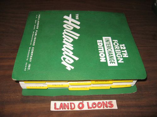 1983 1984 1985 1986 1987 1988 1989 hollander foreign interchange manual 12th ed