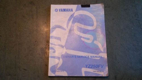 Yamaha yz250fv owners service manual