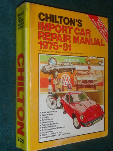 1975-1981 datsun 280z / mercedes / vw / fiat / rx7 chilton&#039;s import shop manual