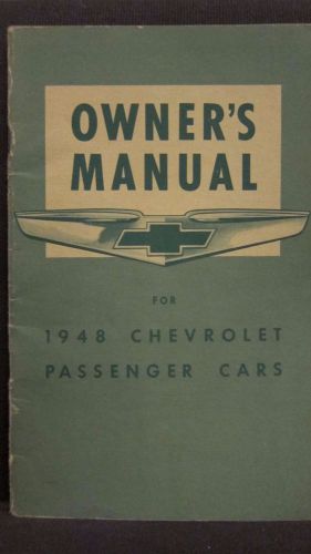 *vintage* original owner&#039;s manual for 1948 chevrolet passenger cars