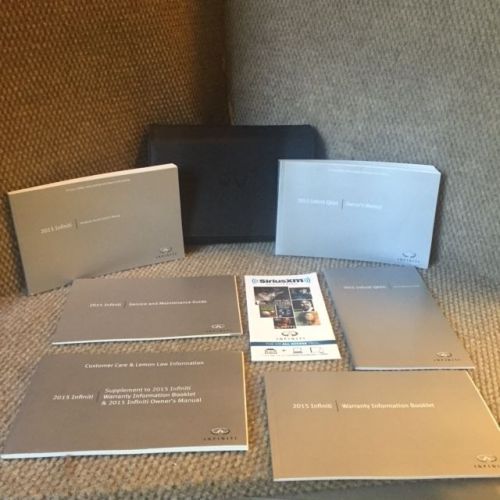 2015 infiniti qx60 owners manual with navigation book, supplements and case