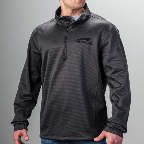 Arctic cat men&#039;s aircat titanium 1/4 zip polyester sweatshirt - gray - 5273-55_