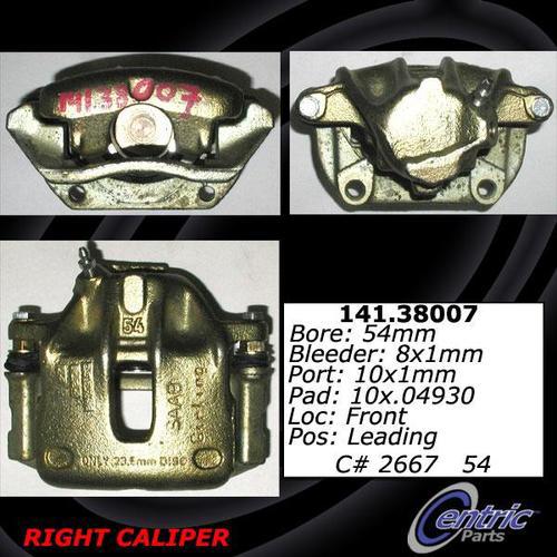 Centric 141.38007 front brake caliper-premium semi-loaded caliper