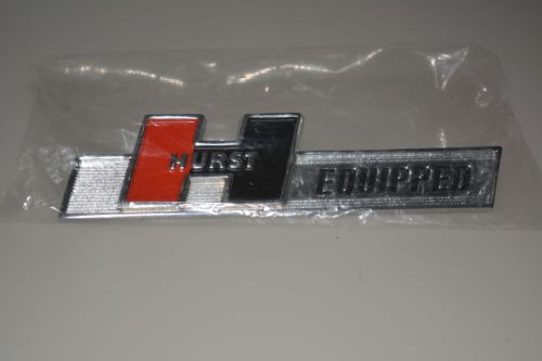 Nos genuine hurst equipped emblem metal buick pontiac 442, hurst/olds gto gs ss