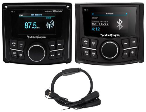 Rockford fosgate pmx-2 2.7&#034; marine digital media mp3 receiver w/bluetooth+remote