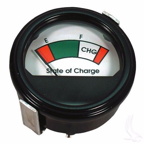 New red hawk voltage state of charge meter 48v round analog universal 2&#034;