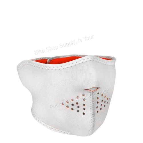 Zan headgear wnfm089hhv, neoprene half mask, white reverses to safety orange