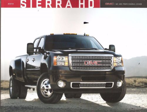 *mint* 2014 gmc sierra hd pickups original dealer sales brochure! all models