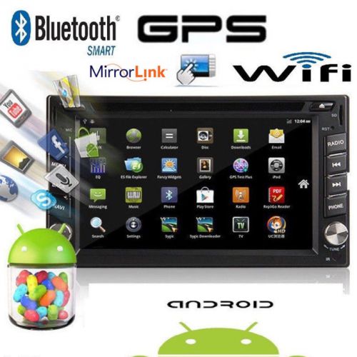Android 4.4 double 2din car stereo gps dvd player 6.2 bt radio 3g wifi quad core