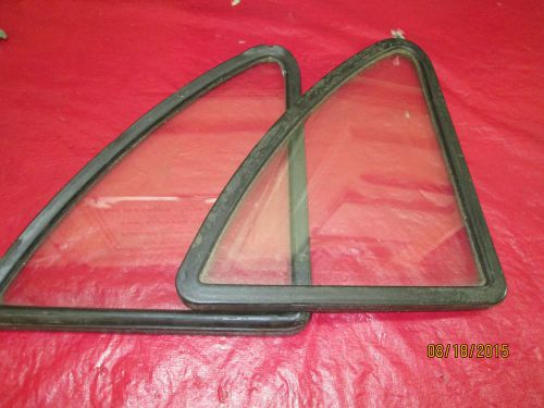 1937 ford passenger car left &amp; right quarter window glass and rubber seals