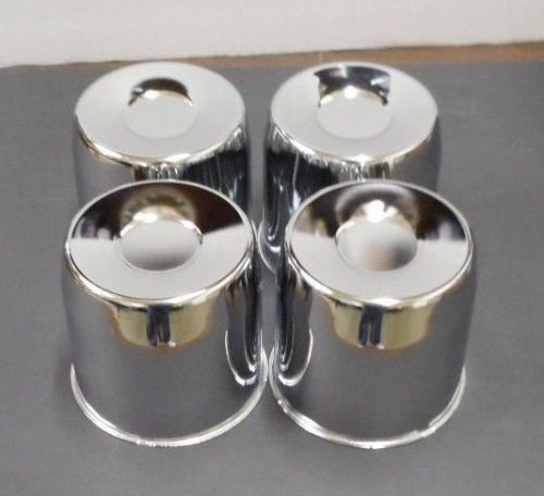 Set of 4 stainless steel rv wheel center caps holiday rambler 8 lug wheels