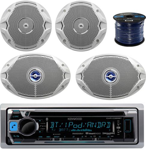 Kenwood kmrd365bt marine cd player, 2x jbl 6x9&#034; coaxial speaker, 2x 6.5&#034; speaker