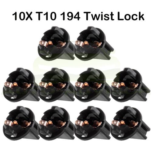 10x 168/194 t10 twist lock wedge instrument panel dash light bulb base socket