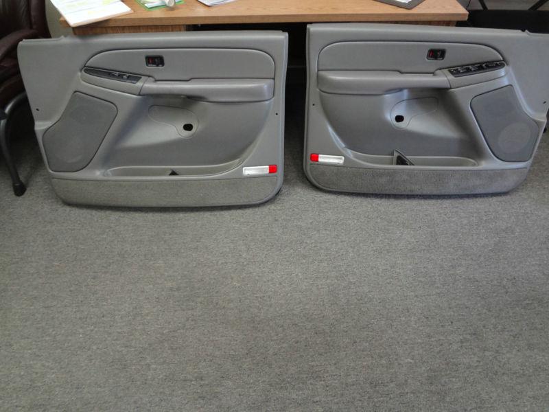 2003, 2004, 2005, 2006 chevy silverado sierra front door panels - grey