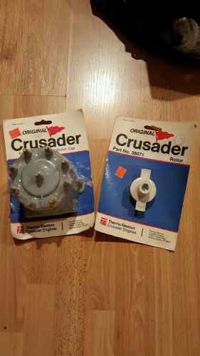 Vintage nip crusader engine distributor cap &amp; rotor thermo electron 38070 38071