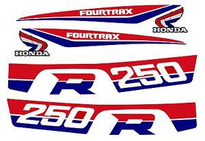 1986-1987 style honda trx 250r atv decal set -  trx250r 250r fourtrax