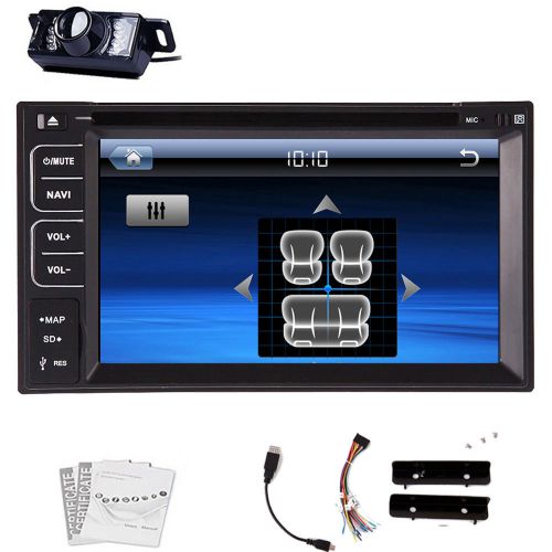 In-dash car stereo 6.2&#034; touch screen bluetooth cd/dvd player fm receiver+camera