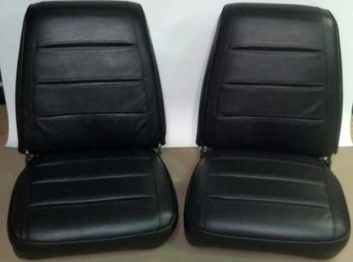 1968 dodge charger black front bucket seat covers buckets low back r/t 68ksa10u