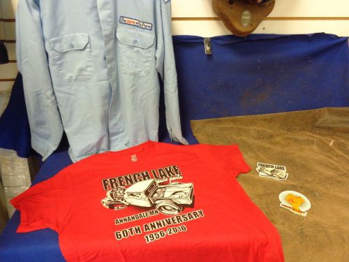 Vintage pure service station attendant uniform shirt - and new ratrod t-shirt