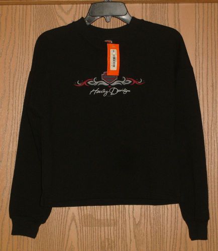 Womems authentic harley davidson texas dealership crop sweatshirt size s !! new