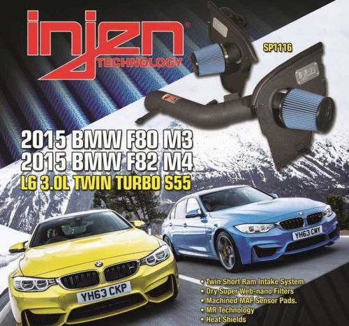 Injen air intake system for 2015+ bmw m3/m4 [f80-f82] wrinkle black