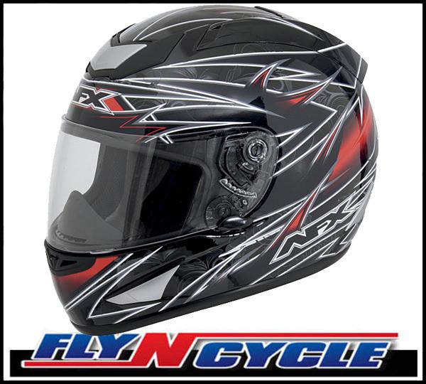 Afx fx-95 red line small full face motorcycle helmet dot ece sml sm