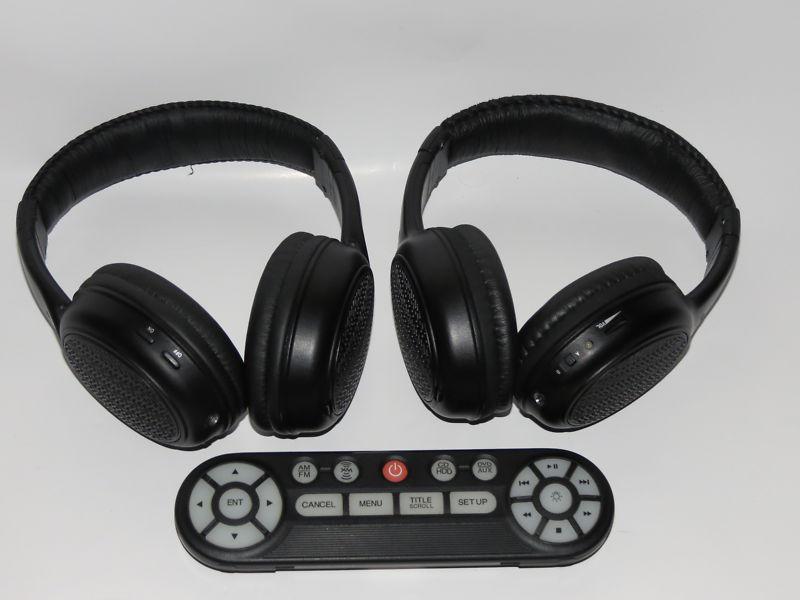 2 headphones & remote for 2005 2006 2007 2008 2009 2010 honda odyssey all models