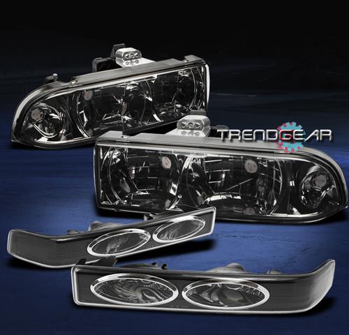 98-04 chevy s10/blazer pickup truck smoke crystal head lights+bumper 00 01 02 03