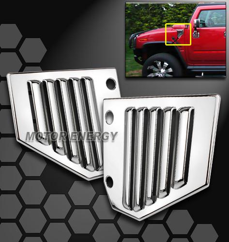 2003-2009 hummer h2 side vent covers chrome front hood intake bezel sut suv pair