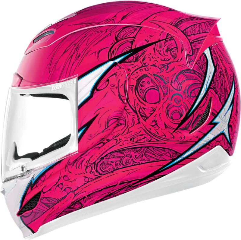 Icon airmada sb1 womens sportbike motorcycle helmet pink xl extra large