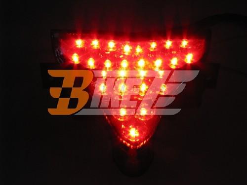 Fit yamaha yzf 1000 r1 yzfr1 09 10 11 smoke led tail light w/ turn signal int.