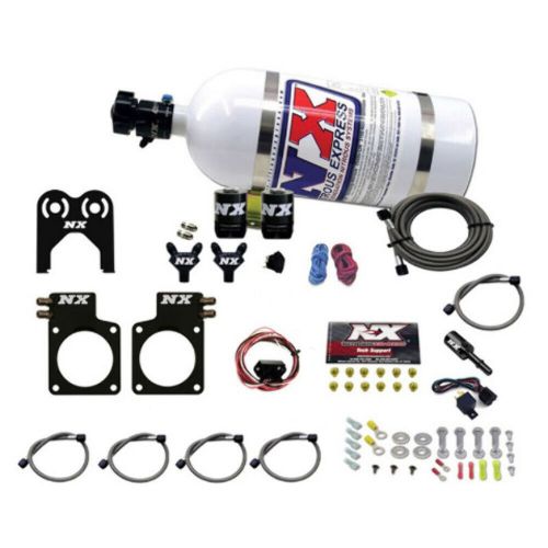 Nitrous express fit nissan gt-r nitrous plate kit (35-300hp) w/10lb bottle