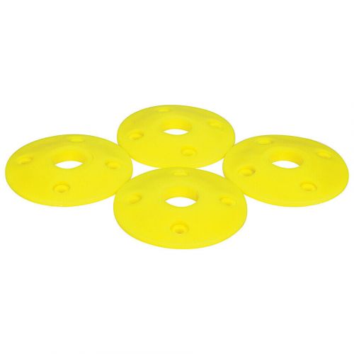 Fluorescent yellow scuff plates plastic hood pin plates 4 pack racing off-road